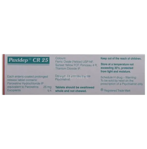 paxidep cr 25mg tablet 10's